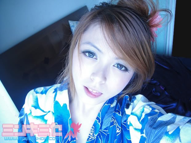 Shibuya Gyaru Sky Flower Yukata Set